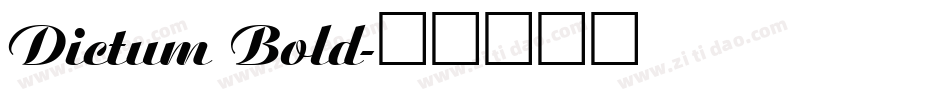 Dictum Bold字体转换